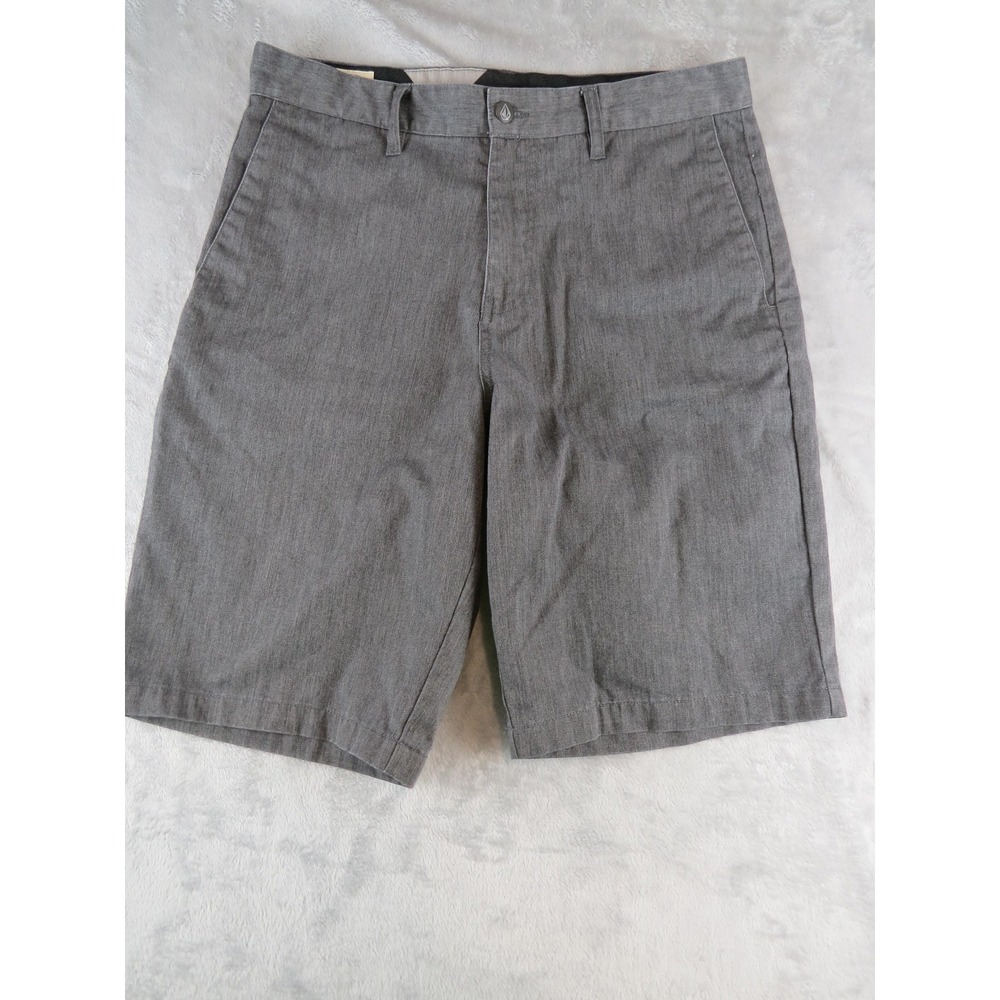 Volcom Frickin Chino Shorts Mens 31 Gray Classic‎ Casual Flat Front Summer